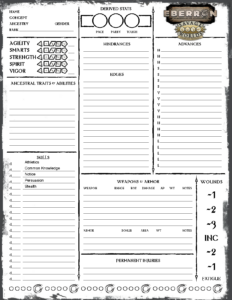 Eberron for Savage Worlds Character Sheet (parchment layer disabled)
